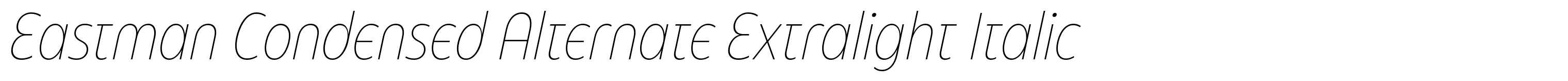 Eastman Condensed Alternate Extralight Italic